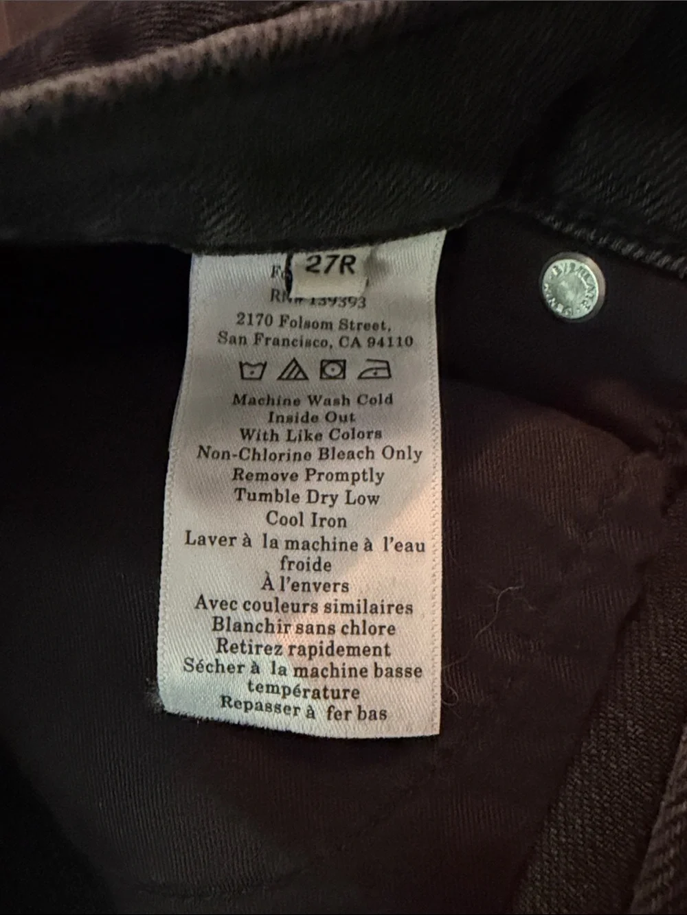 Everlane The ’90s Forever Jean Black High Rise Straight Leg 27 NWT - Picture 8 of 13